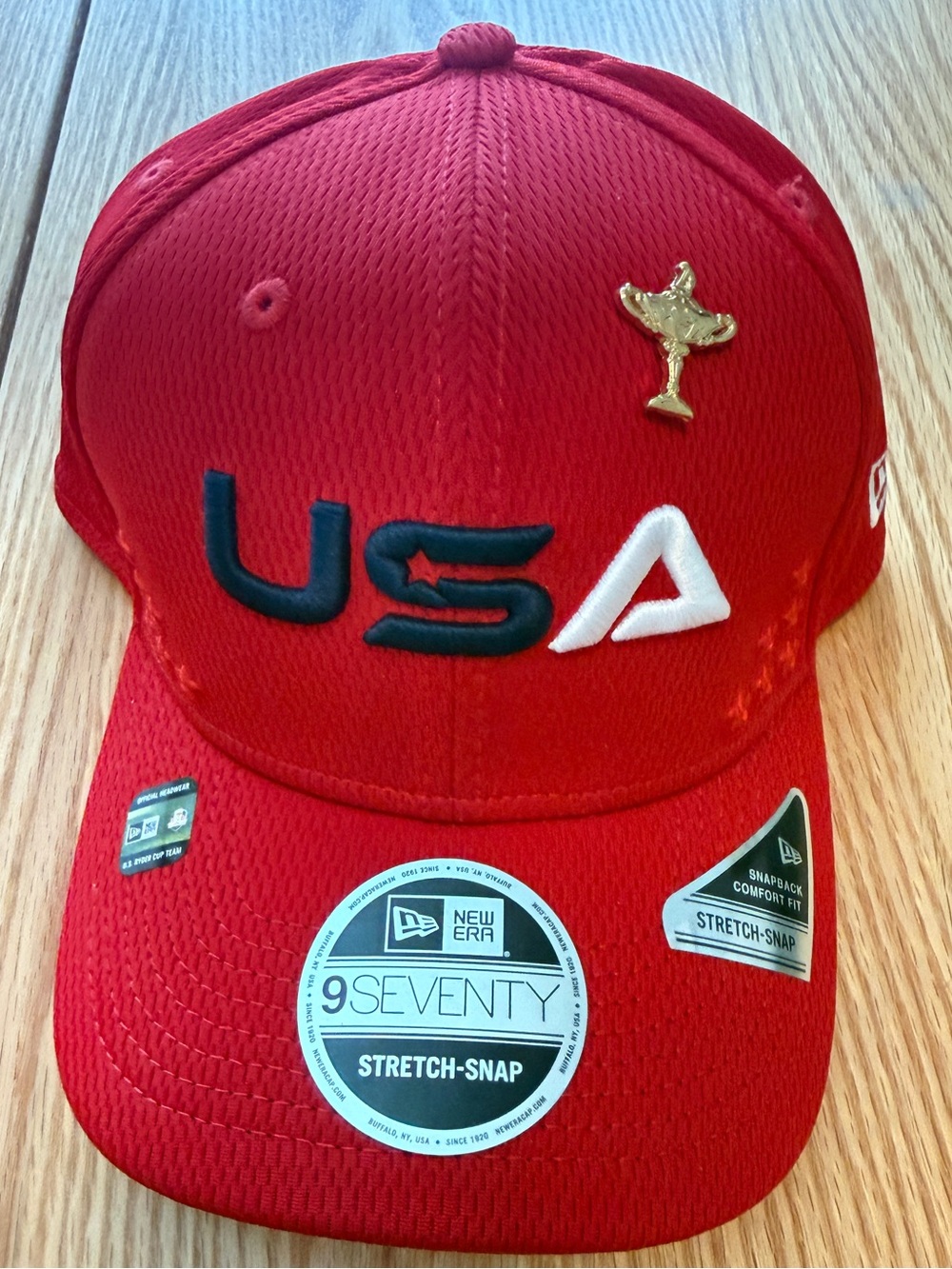 New Era Team USA Ryder Cup 2025 9SEVENTY Stretch-Snap Hat | Red | New With Tags